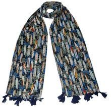 Soft Cotton Long Board Design Scarf Stole for Girls