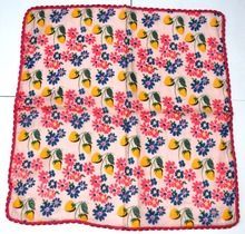 Strawberry Design Soft Cotton Printed Square Bandana