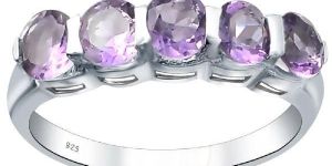 Rchid Jewelry Sterling Silver Five Stone Ring