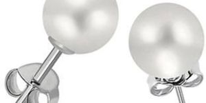 925 Sterling Silver Stud Freshwater Pearl Women Earrings