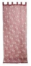 Flower Sheer Organdy Curtains with Loop