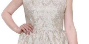 Shimmer Thread Work Mini Dress for Women