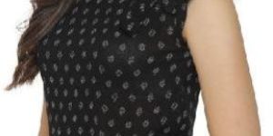 Women Printed Collar Top