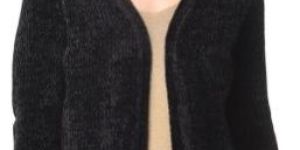 Wool Knitted Black Cardigan for Women