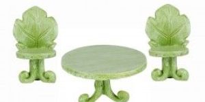 Wonderlnad Miniature Fairy Garden Leaf Bistro Wih Table