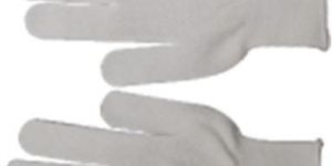 White Knitted PVC Palm Dotted Glove - ESD