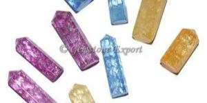 Top Quality Healing Mix Crackle Quartz Pencil Point
