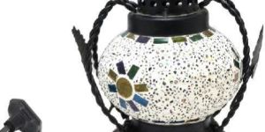 Wooden Base Small Mosiac Table Lamp