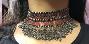Ladies Choker with Enamel Work