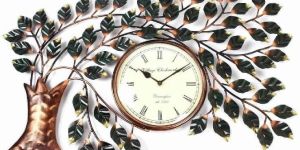 METAL WALL DECOR VINTAGE TREE CLOCK