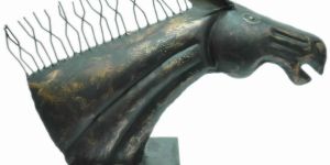 METAL & WOODEN HANDICRAFT HORSE