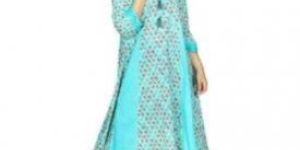 Woman Turquoise Kurti Beautiful Dress