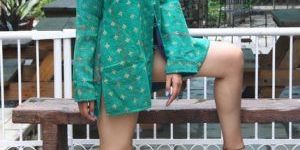 Women Wear Coat Reversible Kantha Quilt