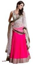 Pink Cream Marriage Wear Lehenga