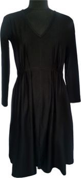 V Neck Maternity Dress with Long Sleeves