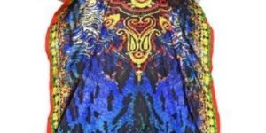 Women Satin Silk Digital Printed Multi Color Kaftan Kurta