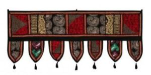 VALANCE HOME DECOR VINTAGE EMBROIDERED PATCHWORK DOOR HANGING