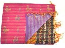 Vintage Kantha Silk Sari