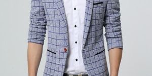 Mens Check Blazer