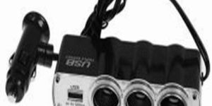 USB Power Charger Supply with Triple Socket