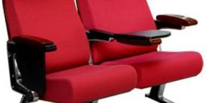 Red Metal Modern Push Back Cinema Chair