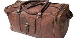 Genuine Leather Brown Vintage Look Unisex Duffle Travel Bag