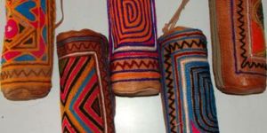 Leather Stationary Pouch Pencil Pen Box Leather Round Case