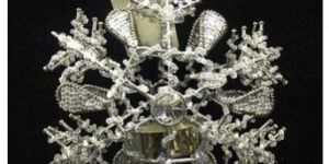 Snowflake Flower Shape Ornaments White Glass Beads