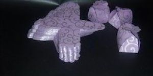 Screen Printed Handmade Paper Florets for Chocolates