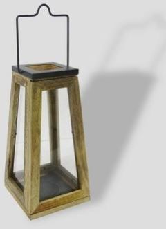 Wood & Zinc Metal Outdoor Lantern