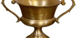 Small Gold Metal Flower Urn