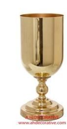 Small Gold Metal Table Vase