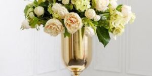 Small Metal Urn Vase Gold