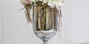 Small Metal Urn Vase Silver