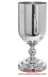 Small Silver Metal Flower Vase