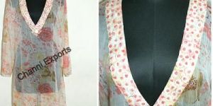 Women Floral Chiffon Kaftan