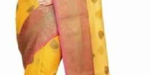 Laethnic Yellow Super Net Saree
