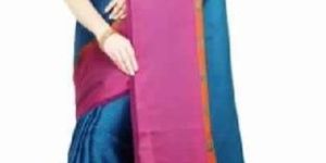 Navy Kora Cotton Saree
