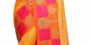 Orange Super Net Saree