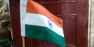 Brass Big Round Stand Khadi Flag