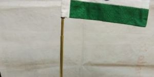 Brass Jumbo Round Stand Flag in 3 Folding Rod