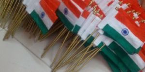 Khadi Flag Fitted in Brass Rod