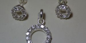 Sterling Silver with CZ Fancy Set