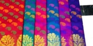 Multicolor Dupion Silk Jacquard Patola Saree