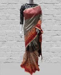Printed Dupion Silk Saree