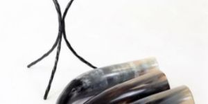 Viking Horn with Iron Holder