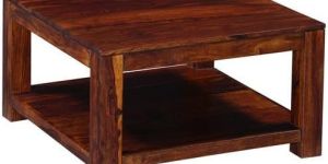 Solid Wood Coffee Table in Honey Oak Finish