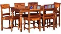 Solid Wood Six Seater Dining Set
