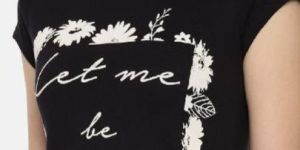 Ladies Printed Round Neck T- Shirt