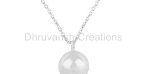 White Rhodium Plated 925 Silver Chain Pendant